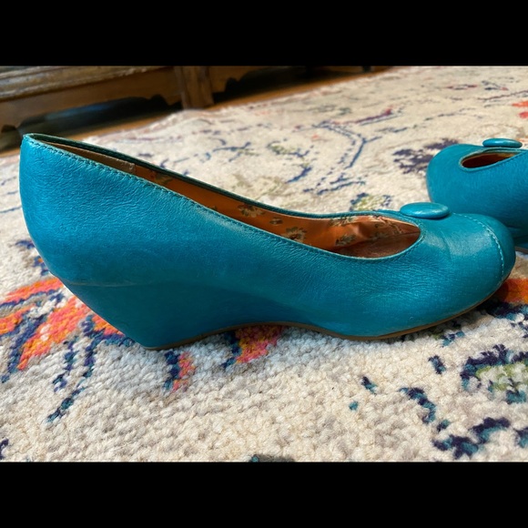 Seychelles Blue Wedges - Picture 5 of 7